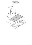 SHELF Diagram and Parts List for RT18ECRFW01  Roper Refrigerator