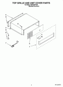TOP GRILLE AND UNIT COVER PARTS Diagram and Parts List for KBRO36FTX03  KitchenAid Refrigerator