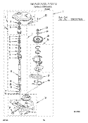 GEARCASE Diagram and Parts List for LSW9245EQ0  Whirlpool Washer