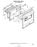 OVEN DOOR Diagram and Parts List for RM275PXK0  Whirlpool Microwave Oven Combo