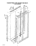 CABINET TRIMS AND BREAKER TRIM Diagram and Parts List for KSSS48MWX00  KitchenAid Refrigerator