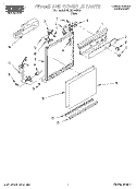 FRAME AND CONSOLE Diagram and Parts List for RUD3006DB3  Roper Dishwasher
