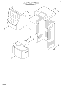 CABINET Diagram and Parts List for DH25H0  Whirlpool Dehumidifier