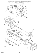 MOTOR AND ICE CONTAINER Diagram and Parts List for KSRS27FGSS14  KitchenAid Refrigerator