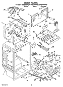 LINER PARTS Diagram and Parts List for GR2SHWXVS00  Whirlpool Refrigerator
