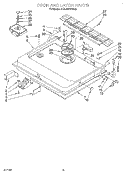 DOOR AND LATCH Diagram and Parts List for KUDJ23HYWH2  KitchenAid Dishwasher