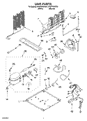 UNIT Diagram and Parts List for ET9FTKXKT01  Whirlpool Refrigerator