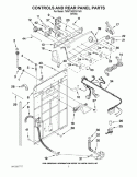 CONTROLS AND REAR PANEL PARTS Diagram and Parts List for 7MWTW9215YW0  Whirlpool Washer