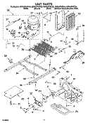 UNIT PARTS Diagram and Parts List for KSRI22FNSS00  KitchenAid Refrigerator