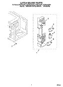 LATCH BOARD PARTS Diagram and Parts List for KCMS185JBT3  KitchenAid Microwave