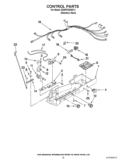 CONTROL PARTS Diagram and Parts List for ED5PVEXWS11  Whirlpool Refrigerator
