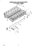 UPPER RACK AND TRACK Diagram and Parts List for KUDH230B0  KitchenAid Dishwasher