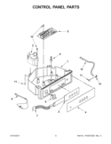 CONTROL PANEL PARTS Diagram and Parts List for KUIC18PNXS3  KitchenAid Ice Maker