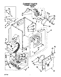 CABINET Diagram and Parts List for LGN3434AW0  Whirlpool Dryer