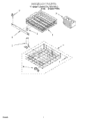 DISHRACK Diagram and Parts List for RUD3000DB3  Roper Dishwasher