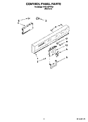CONTROL PANEL PARTS Diagram and Parts List for KUDL02IRBS4  KitchenAid Dishwasher