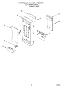CONTROL PANEL Diagram and Parts List for MT1100SHQ1  Whirlpool Microwave
