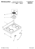 COOKTOP Diagram and Parts List for KERI500EAL2  KitchenAid Range