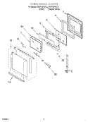 OVEN DOOR Diagram and Parts List for RBD276PDQ10  Whirlpool Wall Oven