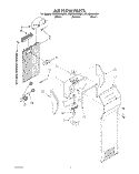 AIRFLOW Diagram and Parts List for ED25DQXAW01  Whirlpool Refrigerator
