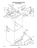 TOP AND CABINET , LITERATURE AND OPTIONAL Diagram and Parts List for CA2751XSW5  Whirlpool Washer