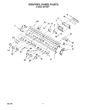 CONTROL PANEL Diagram and Parts List for SS373PEX1  Whirlpool Range