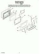 DOOR PARTS Diagram and Parts List for GW399LXUB5  Whirlpool Range