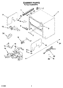 CABINET PARTS Diagram and Parts List for KUDD01DPPA1  KitchenAid Dishwasher