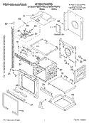 OVEN, LITERATURE Diagram and Parts List for KEBS247DBL12  KitchenAid Wall Oven
