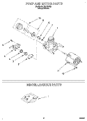 PUMP AND MOTOR, MISCELLANEOUS Diagram and Parts List for WU1000X8  Roper Dishwasher