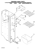 FREEZER LINER PARTS Diagram and Parts List for ED2FHEXSB04  Whirlpool Refrigerator
