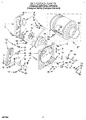 BULKHEAD Diagram and Parts List for LGR7646AZ0  Whirlpool Dryer