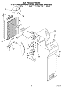 AIR FLOW Diagram and Parts List for KSRB22FHSS06  KitchenAid Refrigerator