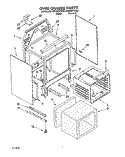 OVEN CHASSIS Diagram and Parts List for KERC507YAL0  KitchenAid Range