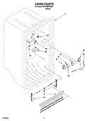 LINER PARTS PARTS NOT ILLUSTRATED Diagram and Parts List for EV120FXKQ06  Whirlpool Freezer