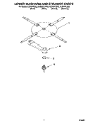 LOWER WASHARM AND STRAINER PARTS Diagram and Parts List for KUDI01FLSS5  KitchenAid Dishwasher