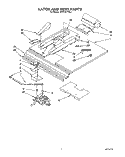 LATCH AND VENT Diagram and Parts List for KEBI141YBL1  KitchenAid Wall Oven