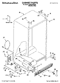 CABINET PARTS Diagram and Parts List for KSBP25INSS00  KitchenAid Refrigerator
