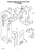 FREEZER LINER AND AIR FLOW PARTS Diagram and Parts List for KSSP36QTS02  KitchenAid Refrigerator