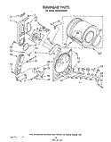 BULKHEAD Diagram and Parts List for LG5531XMW2  Whirlpool Dryer
