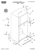 CABINET Diagram and Parts List for RT18DKXFW04  Roper Refrigerator