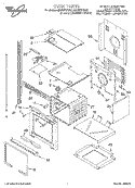 OVEN Diagram and Parts List for RBD277PDB2  Whirlpool Wall Oven