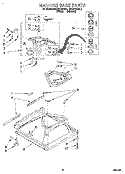 MACHINE BASE Diagram and Parts List for RAB4132AL1  Roper Washer