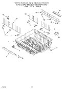 UPPER RACK AND TRACK Diagram and Parts List for KUDV24SEAL0  KitchenAid Dishwasher