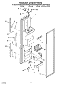 FREEZER DOOR PARTS Diagram and Parts List for ED5SHAXNT01  Whirlpool Refrigerator