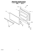 FREEZER DOOR, OPTIONAL Diagram and Parts List for GR9SHMXKT00  Whirlpool Refrigerator