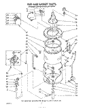 TUB AND BASKET Diagram and Parts List for LA5715XPW3  Whirlpool Washer