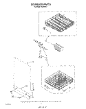 DISHRACK Diagram and Parts List for WU4400V1  Roper Dishwasher