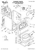 SECTION Diagram and Parts List for LER5700KT0  Whirlpool Dryer