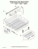 UPPER RACK AND TRACK PARTS Diagram and Parts List for KUDL15FXSS2  KitchenAid Dishwasher